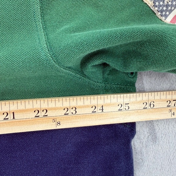 Vintage Polo Ralph Lauren  Custom Fit Rugby Shirt K1 Flag Patch Stripe Mens  XXL - Picture 15 of 15